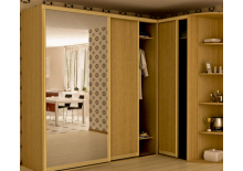 Стилизованный угловой шкаф в спальне стиля «Модерн»